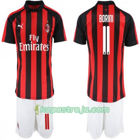 Billiga Fotbollströjor AC Milan Fabio Borini 11 Barn Hemma tröja 2018/19 Kortärmad